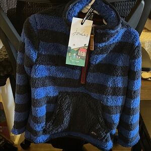 Joules Blue and Black Striped Kids Hoodie